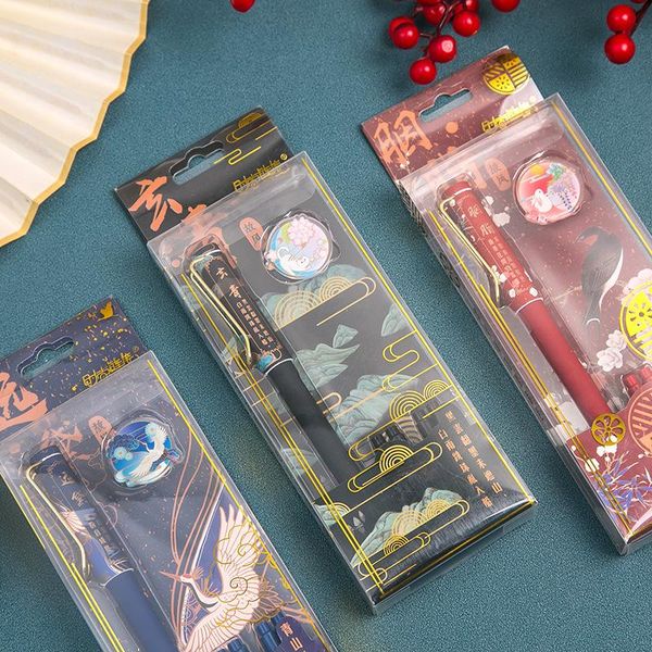 high-value girls cute gift box set fountain pen, detachable pen holder decoration, ink sac can replace retro chinese style fount pens
high-value girls cute gift box set fountain pen, detachable pen holder decoration, ink sac can replace retro chinese style fount pens