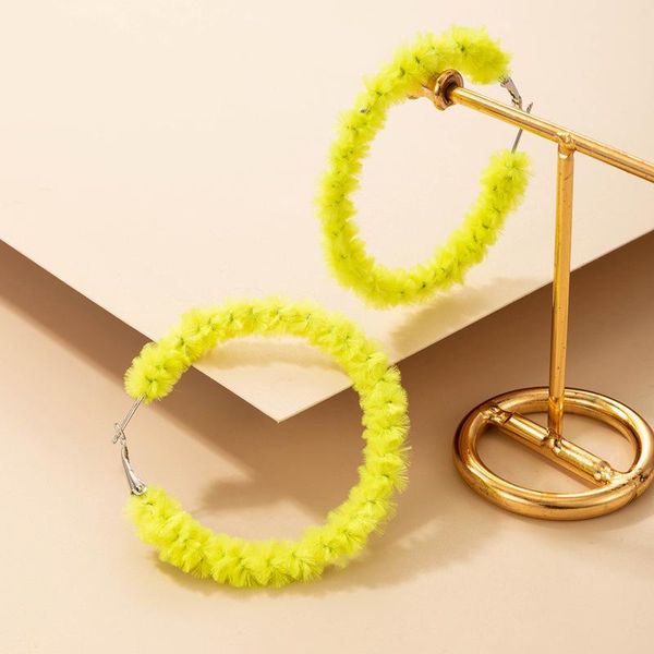 hoop & huggie yellow fairy wind plush circle earrings for women girls winter collocation sweater jewelry fashion party girl gift a565, Golden;silver
hoop & huggie yellow fairy wind plush circle earrings for women girls winter collocation sweater jewelry fashion party girl gift a565, Golden;silver