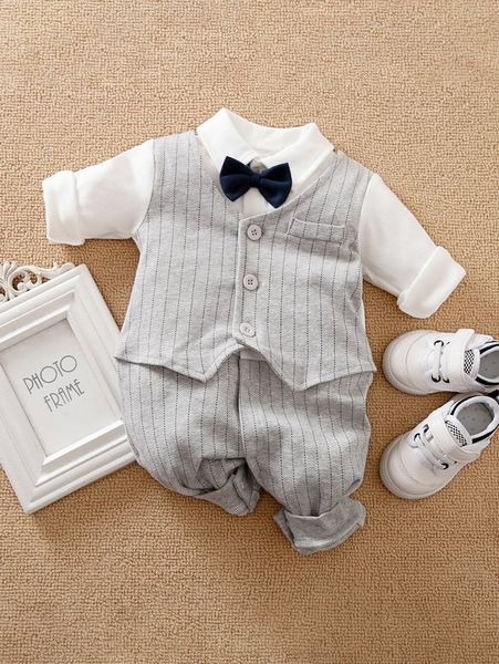 yierying baby boy color matching bow tie collar fake two-piece jumpsuit she01, Blue
yierying baby boy color matching bow tie collar fake two-piece jumpsuit she01, Blue