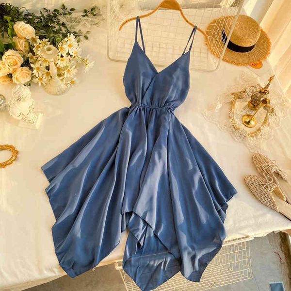 slim v neck asymmetrical summer midi dress party spaghetti strap women casual beach irregular dresses 210513, Black;gray
slim v neck asymmetrical summer midi dress party spaghetti strap women casual beach irregular dresses 210513, Black;gray