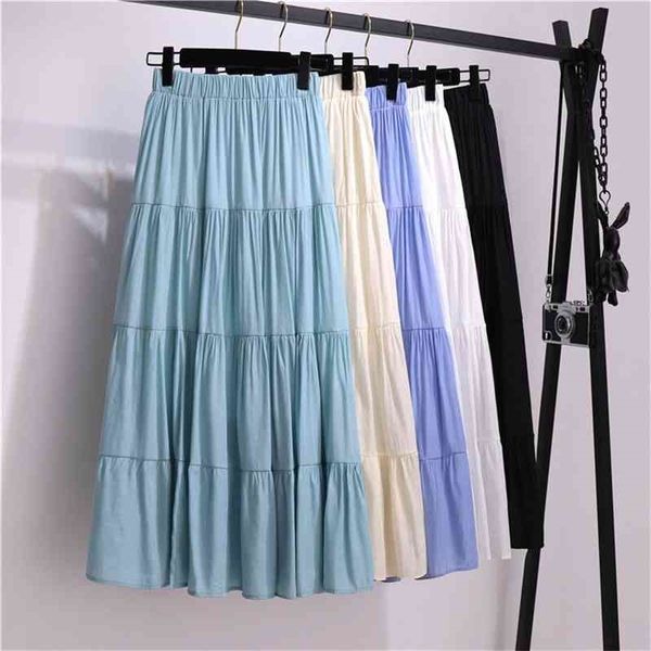 summer cotton skirt women high waisted long skirt femme casual solid a-line skirts women jupe femme green skirts 210331, Black
summer cotton skirt women high waisted long skirt femme casual solid a-line skirts women jupe femme green skirts 210331, Black