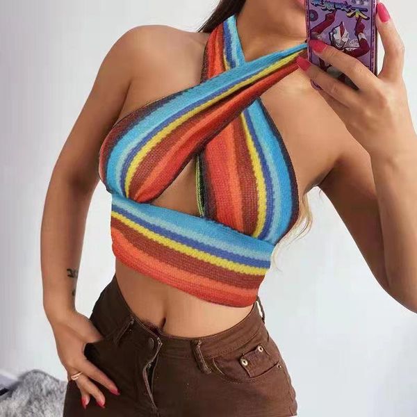 women's tanks & camis zoki y2k knit crop women summer plus size fashion striped halter bustier harajuku backless beach party, White
women's tanks & camis zoki y2k knit crop women summer plus size fashion striped halter bustier harajuku backless beach party, White