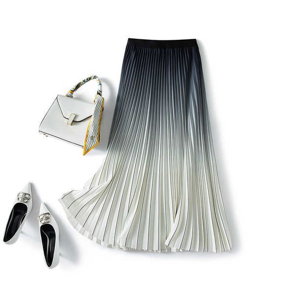 skirt 2021 summer high waist slim a-shape medium length fashion temperament gradient pleated, Black
skirt 2021 summer high waist slim a-shape medium length fashion temperament gradient pleated, Black
