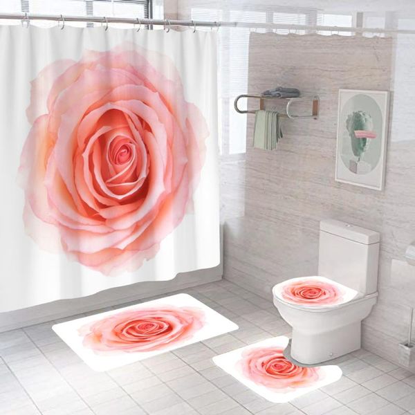 shower curtains pink big rose curtain flower with non slip rug mat bathroom waterproof polyester hooks
shower curtains pink big rose curtain flower with non slip rug mat bathroom waterproof polyester hooks