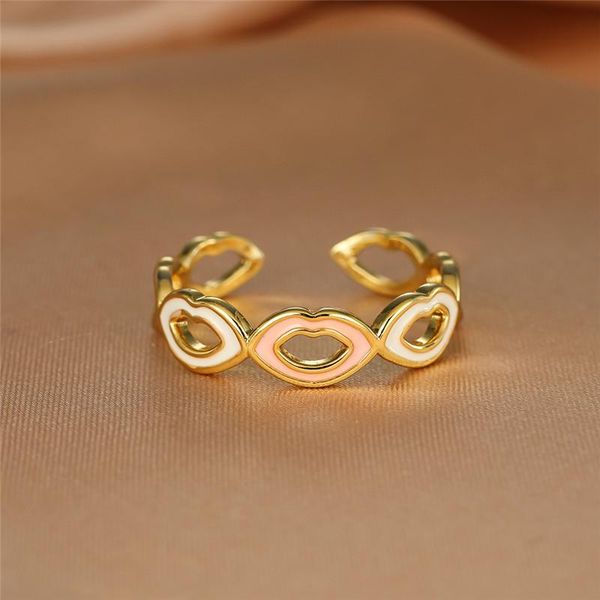 wedding rings charm female hollow lips small ring cute gold color open for women luxury pink enamel engagement, Slivery;golden
wedding rings charm female hollow lips small ring cute gold color open for women luxury pink enamel engagement, Slivery;golden