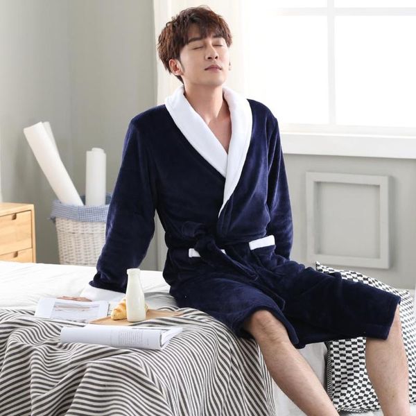 men's sleepwear men autumn winter coral kimono robe warm navy blue bathrobe gown nightwear short flannel home clothing soft negligee, Black;brown
men's sleepwear men autumn winter coral kimono robe warm navy blue bathrobe gown nightwear short flannel home clothing soft negligee, Black;brown