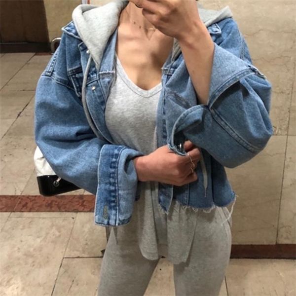 fashion designer autumn women denim jacket vintage hooded collar patchwork tassel jean loose batwing sleeve outerwear women's jackets, Black;brown
fashion designer autumn women denim jacket vintage hooded collar patchwork tassel jean loose batwing sleeve outerwear women's jackets, Black;brown
