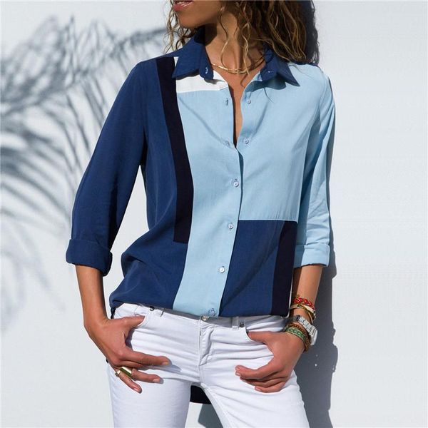 women's blouses & shirts fashion women ladies long sleeve loose blouse summer v-neck casual clothing turn down collar office clothes, White
women's blouses & shirts fashion women ladies long sleeve loose blouse summer v-neck casual clothing turn down collar office clothes, White