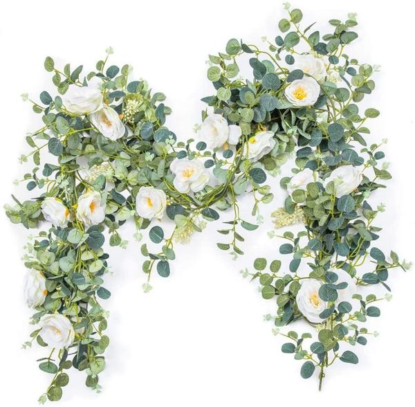 decorative flowers & wreaths 185cm artificial flower eucalyptus garland with camellias fake silk rose vine decorations hanging faux leaves f
decorative flowers & wreaths 185cm artificial flower eucalyptus garland with camellias fake silk rose vine decorations hanging faux leaves f