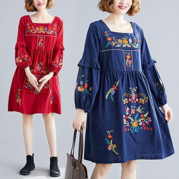 spring summer retro embroidery dress women tanks vestidos cotton linen seaside holiday beach bohemian loose a line dresses female, White
spring summer retro embroidery dress women tanks vestidos cotton linen seaside holiday beach bohemian loose a line dresses female, White