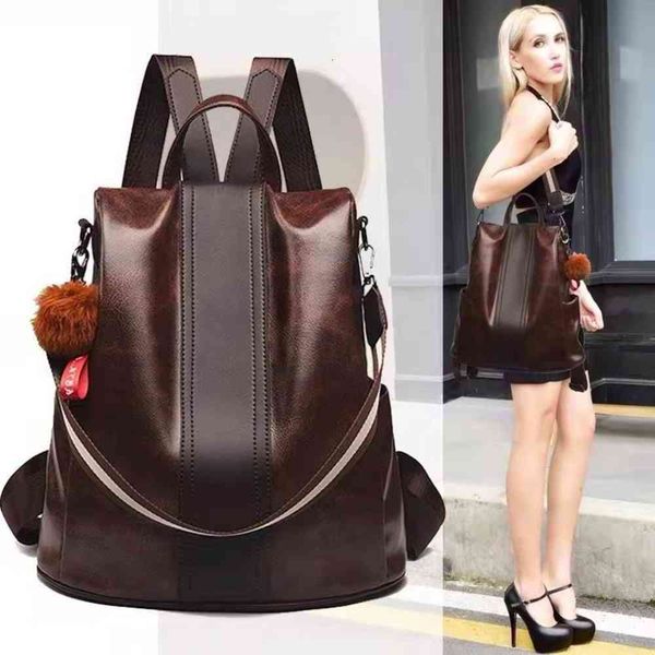 style oil skin backpack women's korean fashion pu soft leather theft multi purpose lady's bag
style oil skin backpack women's korean fashion pu soft leather theft multi purpose lady's bag