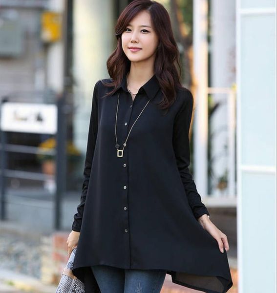 women's blouses & shirts black chiffon womens irregular shirt long sleeve for autumn loose casual solid color plus size 5xl, White
women's blouses & shirts black chiffon womens irregular shirt long sleeve for autumn loose casual solid color plus size 5xl, White