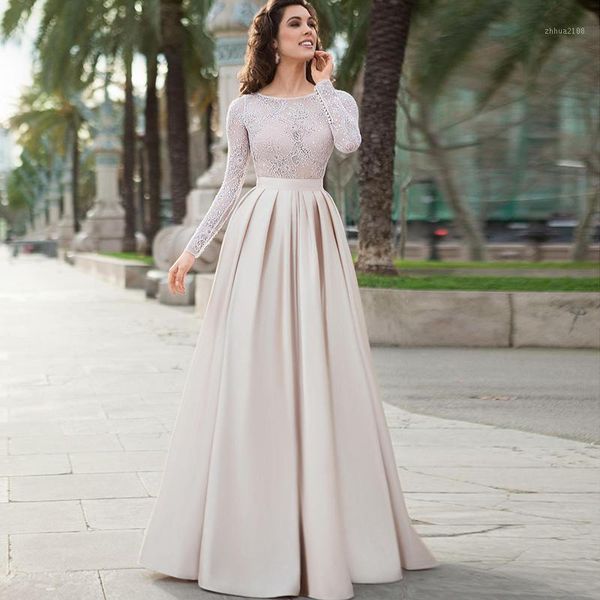 other wedding dresses classical long sleeve lace a line floor length satin sweep train muslim bridal dress vestido de noiva1, White
other wedding dresses classical long sleeve lace a line floor length satin sweep train muslim bridal dress vestido de noiva1, White