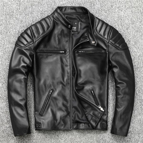 men's leather & faux 2022 sheepskin jacket motorcycle biker spring natural genuine jackets slim short coat, Black
men's leather & faux 2022 sheepskin jacket motorcycle biker spring natural genuine jackets slim short coat, Black