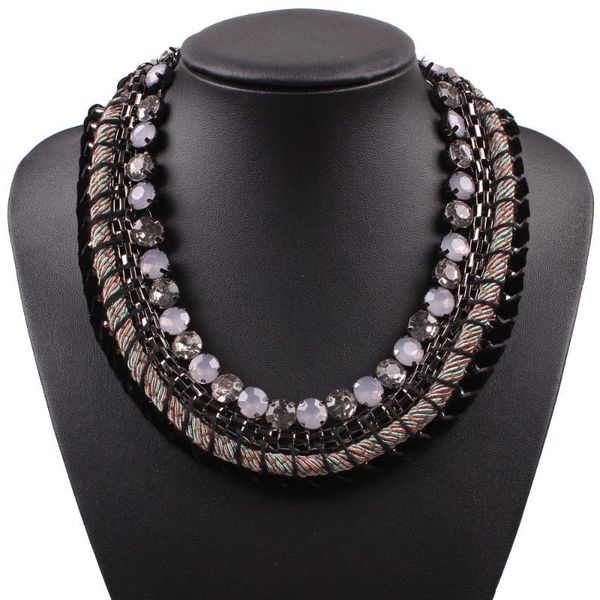 chokers arrival design fashion brand choker necklace collar string braided rope chain black color crystal pendant wholesale, Golden;silver
chokers arrival design fashion brand choker necklace collar string braided rope chain black color crystal pendant wholesale, Golden;silver