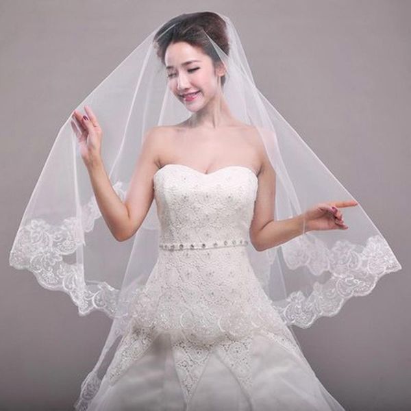 bridal veils fashion 1.5m lace edge short wedding veil with comb one layers tulle accessories, Black
bridal veils fashion 1.5m lace edge short wedding veil with comb one layers tulle accessories, Black