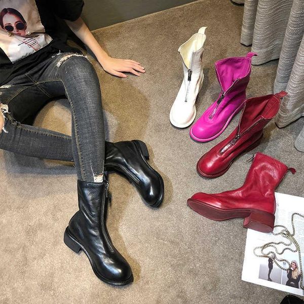 boots guidi women's fall winter 2021 front zipper plush shoes middle tube heel, Black
boots guidi women's fall winter 2021 front zipper plush shoes middle tube heel, Black