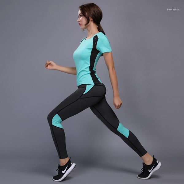running sets women compression suits sportswear female exercise sports gym leggings +short sleeve yoga clothes jogging sets1, Black;blue
running sets women compression suits sportswear female exercise sports gym leggings +short sleeve yoga clothes jogging sets1, Black;blue