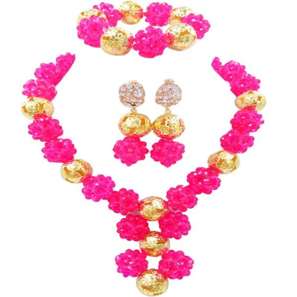 earrings & necklace fuchsia pink african beads jewelry set crystal ball beaded sets nigerian wedding party accessories 1sjq03, Silver
earrings & necklace fuchsia pink african beads jewelry set crystal ball beaded sets nigerian wedding party accessories 1sjq03, Silver
