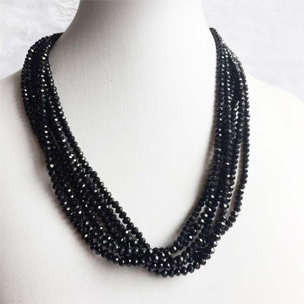 chains 3*4mm faceted black agate necklace vintage natural stone jewelry noble elegant exquisite beaded chain choker collier, Silver
chains 3*4mm faceted black agate necklace vintage natural stone jewelry noble elegant exquisite beaded chain choker collier, Silver