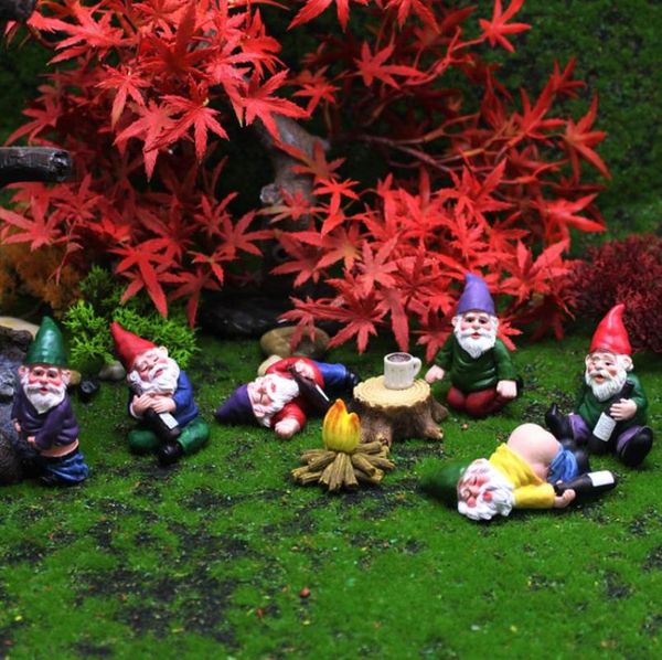 decorative objects & figurines 8pc/set mini fairy garden drunk gnomes miniature ornaments set dwarf bonfire statues for flowerpot decor acce
decorative objects & figurines 8pc/set mini fairy garden drunk gnomes miniature ornaments set dwarf bonfire statues for flowerpot decor acce