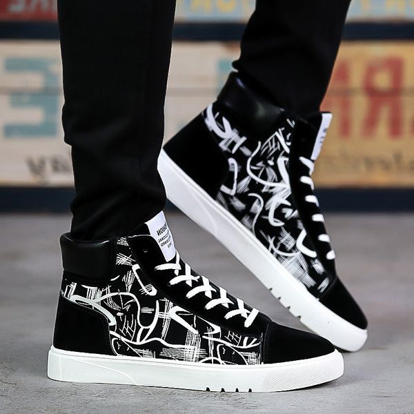 autumn men's high shoes fashion students' middle canvas board hip-hop dance plush warm cotton, Black
autumn men's high shoes fashion students' middle canvas board hip-hop dance plush warm cotton, Black