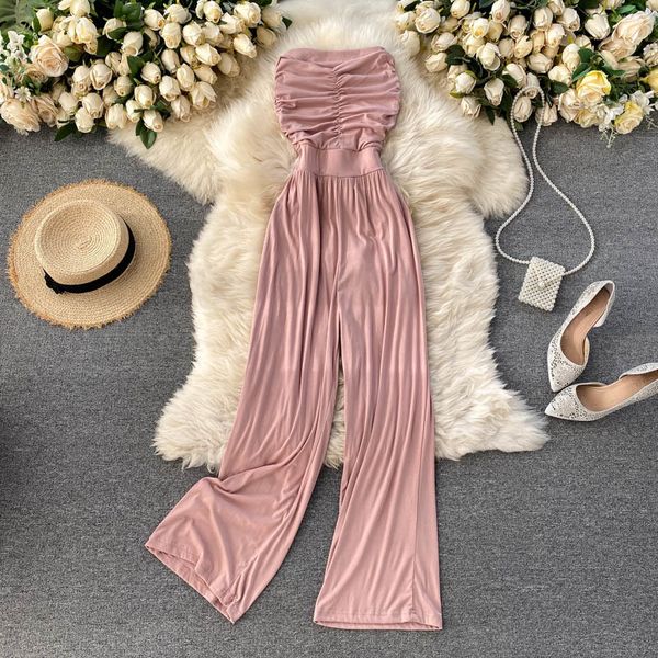 dresses women strapless jumpsuits ruched sleeveless elegant solid summer off shoulder beach wide leg long rompers, Black;gray
dresses women strapless jumpsuits ruched sleeveless elegant solid summer off shoulder beach wide leg long rompers, Black;gray