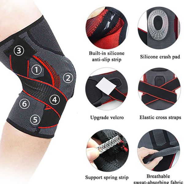 1pcs elastic spring silicone pad kneepad leg joints knee pads brace support bracket strap outdoor sports protector elbow &, Black;gray
1pcs elastic spring silicone pad kneepad leg joints knee pads brace support bracket strap outdoor sports protector elbow &, Black;gray