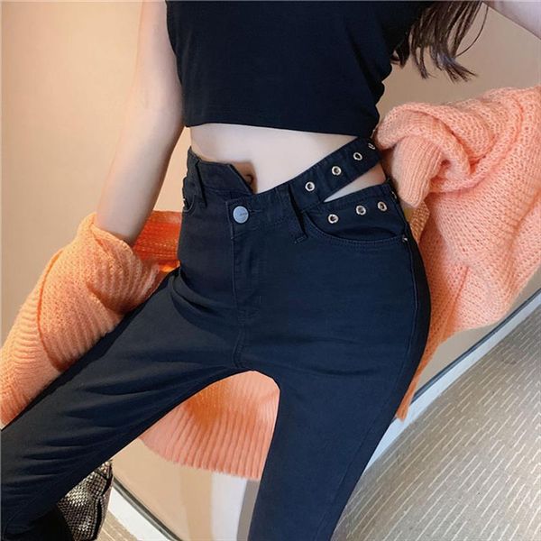 trousers pencil womens jeans high waist ripped holes denim pants skinny black mom streetwear, Blue
trousers pencil womens jeans high waist ripped holes denim pants skinny black mom streetwear, Blue