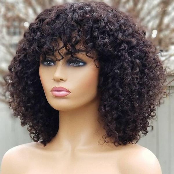 eversilky fringe curly bob remy human hair lace front wigs for black women 180 density 13x6 with bangs1, Black;brown
eversilky fringe curly bob remy human hair lace front wigs for black women 180 density 13x6 with bangs1, Black;brown