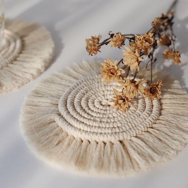 mats & pads wholesale round cotton coasters linen insulation coffee pad placemat non-slip handmade macrame cup cushion mat for table
mats & pads wholesale round cotton coasters linen insulation coffee pad placemat non-slip handmade macrame cup cushion mat for table
