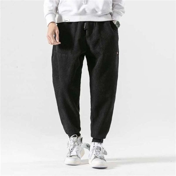 2020 american leg spring loose corduroy casual men's necking sports pants, Black
2020 american leg spring loose corduroy casual men's necking sports pants, Black