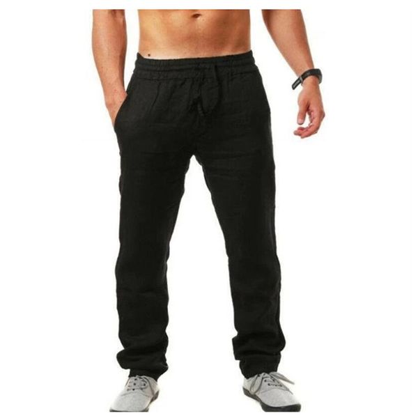 men's pants cotton linen fashion breathable loose long solid color straight trouser fitness streetwear, Black
men's pants cotton linen fashion breathable loose long solid color straight trouser fitness streetwear, Black