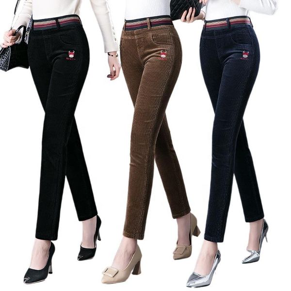 women's pants & capris corduroy autumn and winter high-waist casual trousers plus size elastic waist straight-leg, Black;white
women's pants & capris corduroy autumn and winter high-waist casual trousers plus size elastic waist straight-leg, Black;white