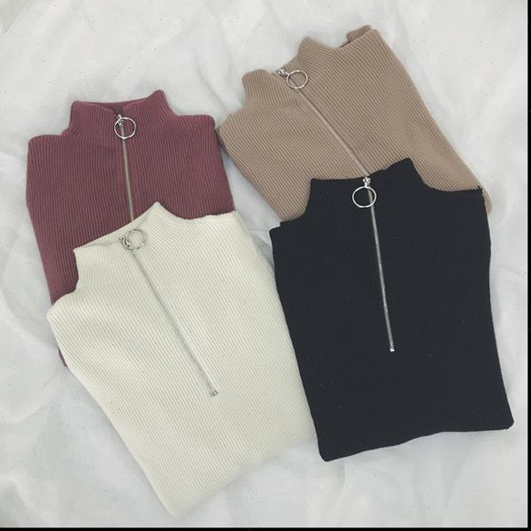zipper turtleneck solid womens sweater women skinny elastic knitted full sleeve pullovers female soft femme jumper autumn, White;black
zipper turtleneck solid womens sweater women skinny elastic knitted full sleeve pullovers female soft femme jumper autumn, White;black