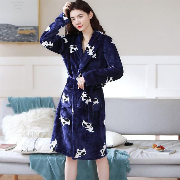 blue winter coral fleece kimono women sleepwear gown home robe thick warm lounge nightwear cute cow cartoon flannel bathrobe, Black;red
blue winter coral fleece kimono women sleepwear gown home robe thick warm lounge nightwear cute cow cartoon flannel bathrobe, Black;red