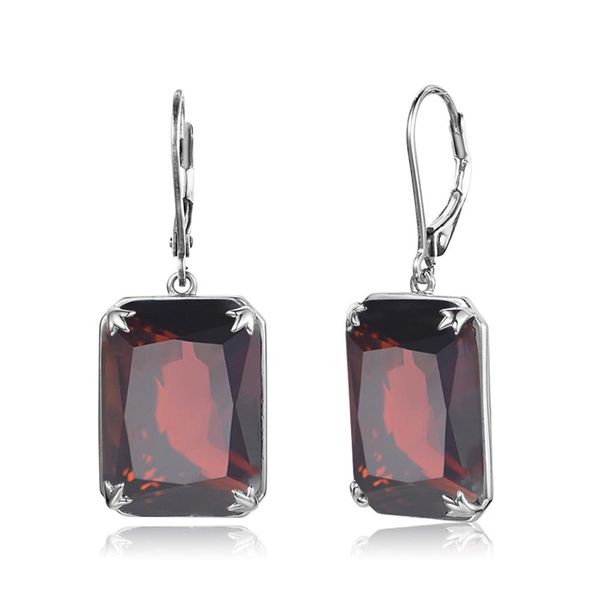 real 925 sterling silver earrings for women fashion jewelry gemstones garnet rectangle engagement wedding fine jewellery gift, Black
real 925 sterling silver earrings for women fashion jewelry gemstones garnet rectangle engagement wedding fine jewellery gift, Black