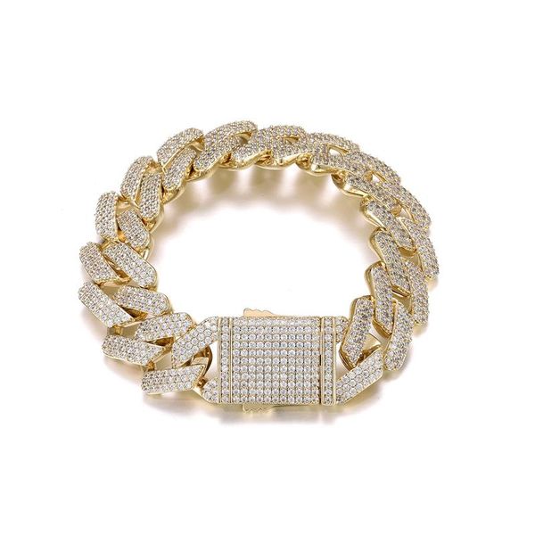 link, chain hip hop 19mm 3 row heavy prong clasp box buckle link cubic zirconia cuban bracelet men white gold plated jewelry, Black
link, chain hip hop 19mm 3 row heavy prong clasp box buckle link cubic zirconia cuban bracelet men white gold plated jewelry, Black