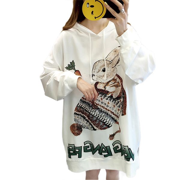 qrwr 2021 spring autumn korean hooded sweatshirts casual rabbit printing long hoodies loose cute oversized sweatshirt, Black;pink
qrwr 2021 spring autumn korean hooded sweatshirts casual rabbit printing long hoodies loose cute oversized sweatshirt, Black;pink