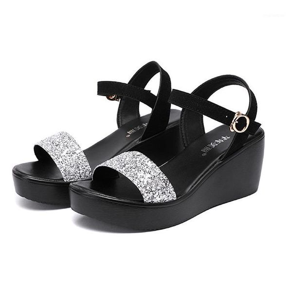 sandals fashion sequined cloth women summer beach shoes large size ankle strap wedge platform medium heels ladies1, Black
sandals fashion sequined cloth women summer beach shoes large size ankle strap wedge platform medium heels ladies1, Black