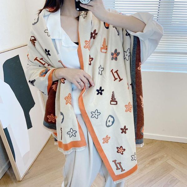 scarves imitate cashmere long scarf women fashion flower shawl stole winter warm thick kerchief bandana 190*65cm, Blue;gray
scarves imitate cashmere long scarf women fashion flower shawl stole winter warm thick kerchief bandana 190*65cm, Blue;gray