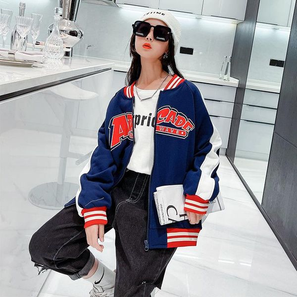 jackets streetwear child girls clothing casual coats spilced striped o-neck outerwear 6 7 8 9 10 years kid autumn loose letters, Blue;gray
jackets streetwear child girls clothing casual coats spilced striped o-neck outerwear 6 7 8 9 10 years kid autumn loose letters, Blue;gray