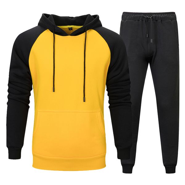 spring and autumn youth campus sweater two-piece hit color hooded sweater + loose casual sports trousers men tracksuit, Gray
spring and autumn youth campus sweater two-piece hit color hooded sweater + loose casual sports trousers men tracksuit, Gray