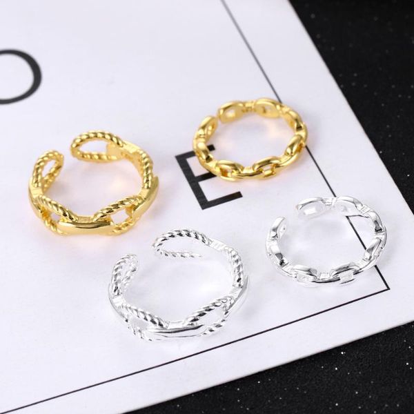 south korea big chain wind opening adjustable ring female customize fashionable handsome simple wild rings cluster, Golden;silver
south korea big chain wind opening adjustable ring female customize fashionable handsome simple wild rings cluster, Golden;silver