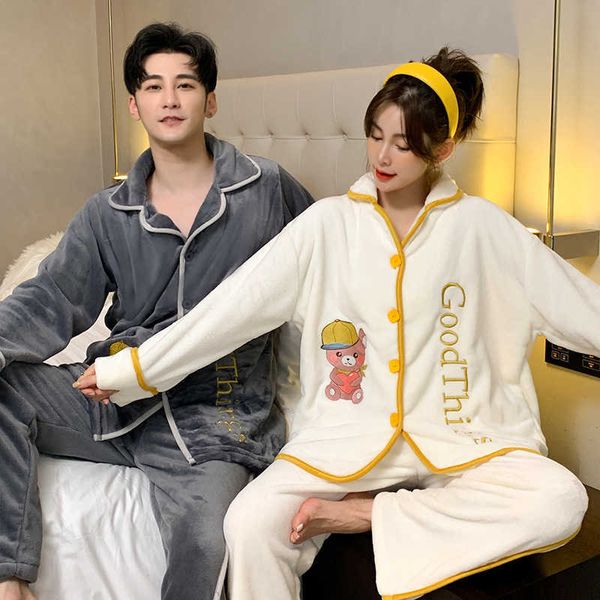 coral velvet pajamas lovers winter thickened flannel pajamas women's autumn and winter warm home clothes two piece set 2080, White
coral velvet pajamas lovers winter thickened flannel pajamas women's autumn and winter warm home clothes two piece set 2080, White
