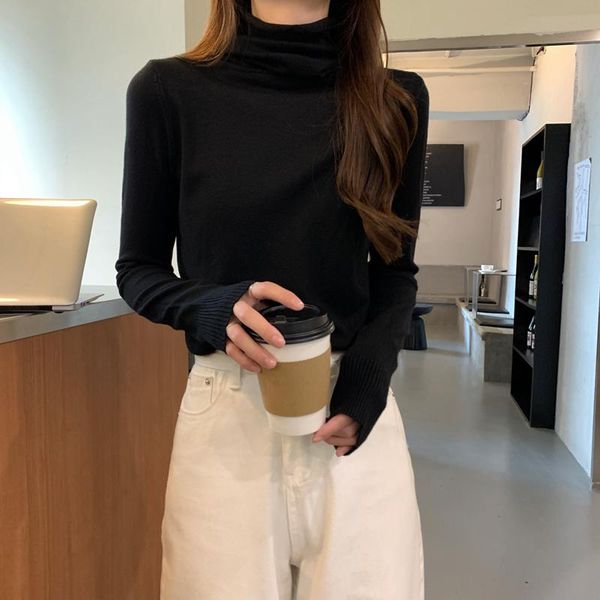 women's sweaters 2021 autumn and winter korean version of the slim-fitting pile collar bottoming shirt knitted turtleneck sweater women, White;black
women's sweaters 2021 autumn and winter korean version of the slim-fitting pile collar bottoming shirt knitted turtleneck sweater women, White;black