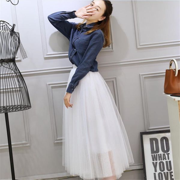 skirts spring summer vintage long pleated tutu skirt female jupe longue womens elastic high waist tulle mesh, Black
skirts spring summer vintage long pleated tutu skirt female jupe longue womens elastic high waist tulle mesh, Black