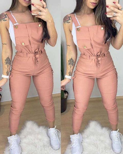 women fashion sleeveless jumpsuits outfit pocket design solid suspender jumpsuit 210716, Black;white
women fashion sleeveless jumpsuits outfit pocket design solid suspender jumpsuit 210716, Black;white