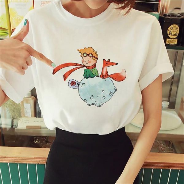 little prince printed round neck men t shirts short sleeve female ulzzang harajuku ladies casual tee femme mujer, White;black
little prince printed round neck men t shirts short sleeve female ulzzang harajuku ladies casual tee femme mujer, White;black