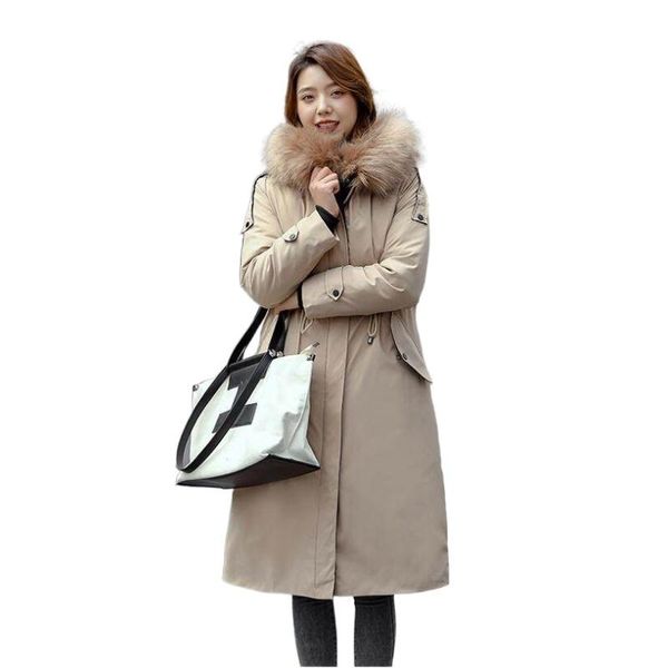 women's down & parkas large size detachable parka coat waist drawstring long winter thick cotton padded outwear hooded fur collar jacke, Black
women's down & parkas large size detachable parka coat waist drawstring long winter thick cotton padded outwear hooded fur collar jacke, Black